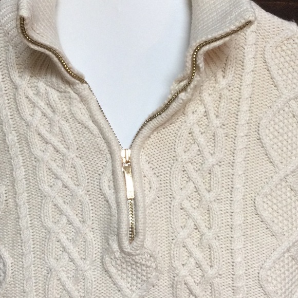 Ralph Lauren 1/4 zip cable knit sweater - Picture 2 of 5